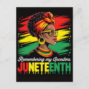 Juneteenth 1865 Frihetsdag Svart Historia Helg Vykort
