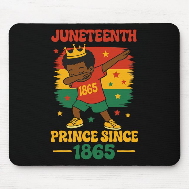 Juneteenth 1865 Groovy Prince Småbarn Dab Pojke Fr Musmatta (Framsidan)