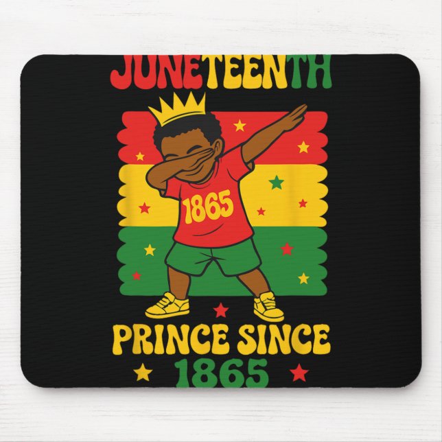 Juneteenth 1865 Groovy Småpojke Dabbar Prins  Musmatta (Framsidan)