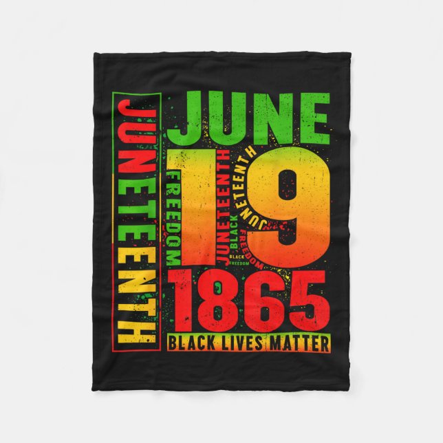 Juneteenth 1865-ish självständighetsdag Svarta män Fleecefilt (Framsidan)