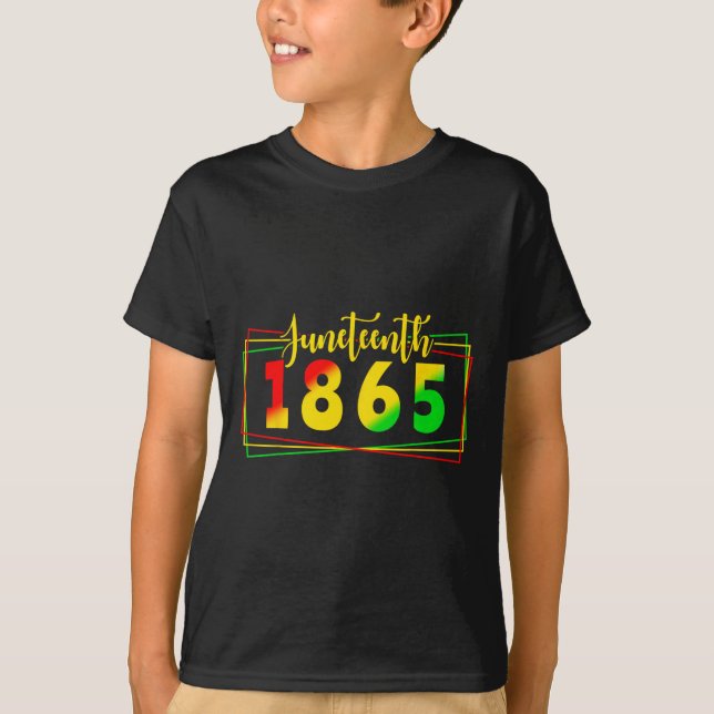 Juneteenth 1865 Juneteenth Frihetsdag För Män Kvin T Shirt (Framsida)