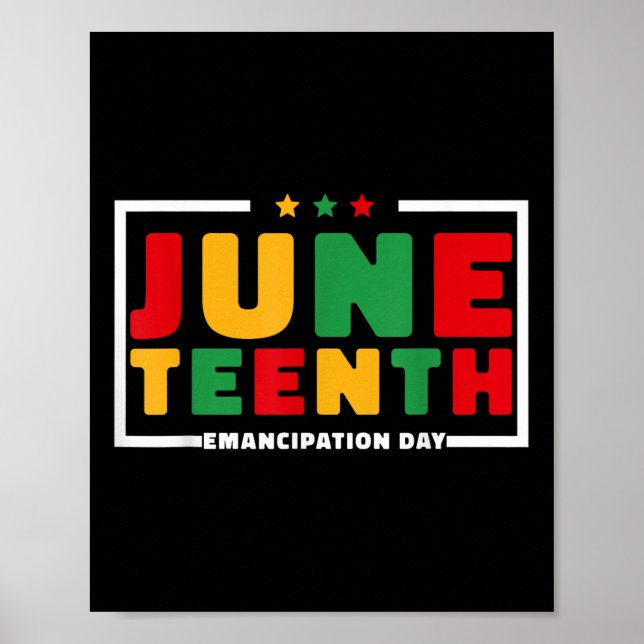 Juneteenth 1865 Kvinnor Män 19 juni 1865 Emancipat Poster (Framsidan)