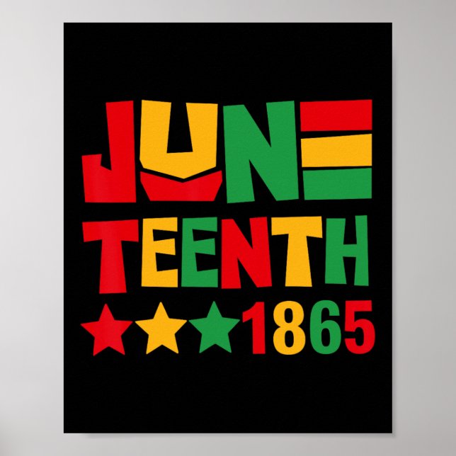 Juneteenth 1865 Kvinnor Män Barn 19 juni 1865 Fri Poster (Framsidan)
