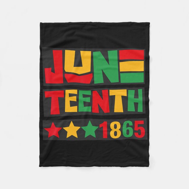 Juneteenth 1865 Kvinnor Män Barn 19 juni 1865 Fria Fleecefilt (Framsidan)