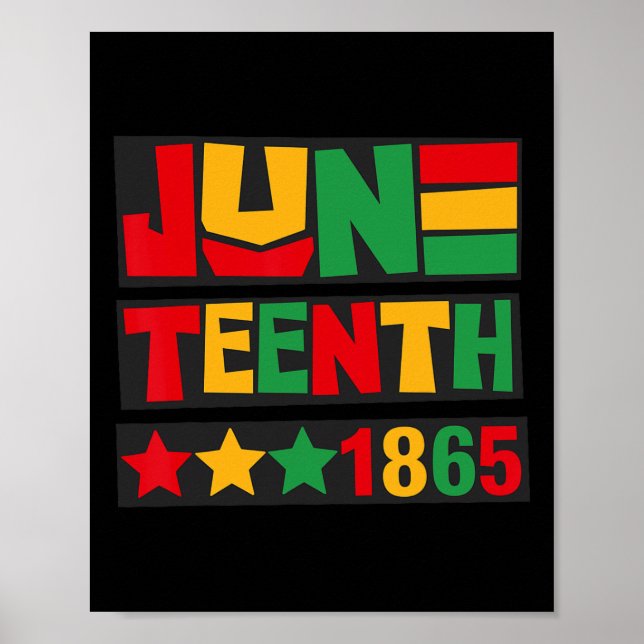 Juneteenth 1865 Kvinnor Män Barn 19 juni 1865 Fria Poster (Framsidan)