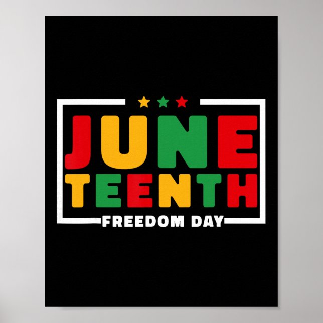 Juneteenth 1865 Kvinnor Män Barn 19 juni 1865 Fria Poster (Framsidan)