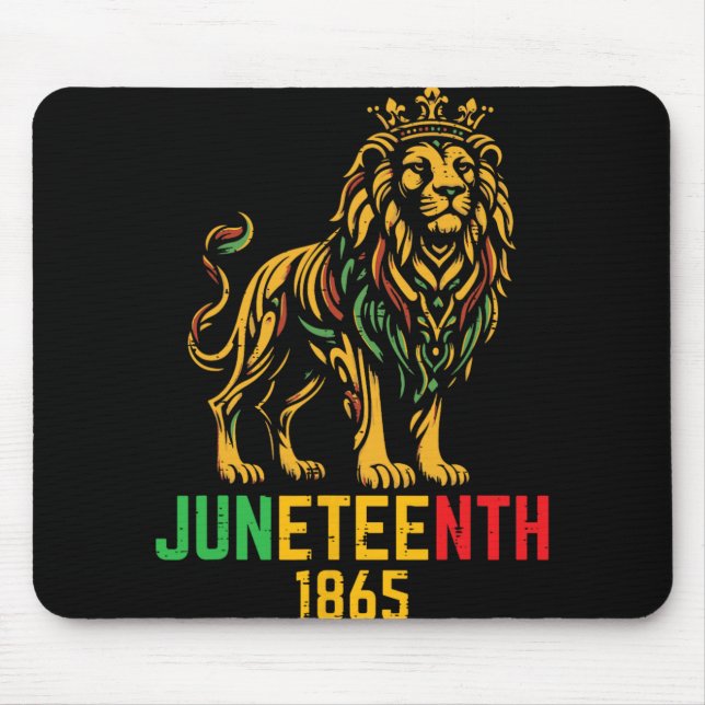 Juneteenth 1865 Lejon Svart Afrikansk 19:e juni Mä Musmatta (Framsidan)