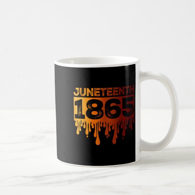 Juneteenth 1865 melanin dropp frihetsdag män kvinn kaffemugg (Höger)