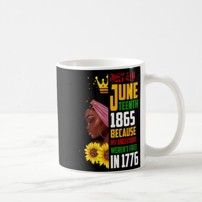 juneteenth 1865 minnas mina förfäder svarta fria kaffemugg (Höger)