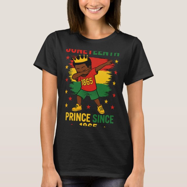 Juneteenth 1865 Småbarn Pojke Dabba Prince Afro B T Shirt (Framsida)