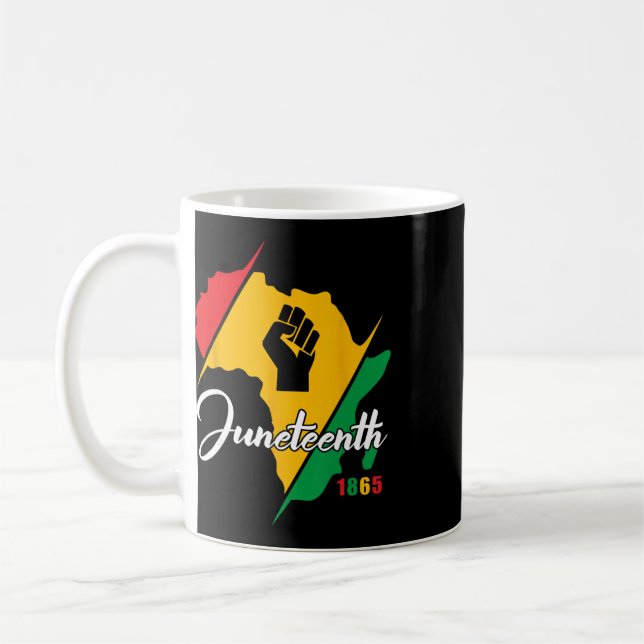 Juneteenth 1865 Svart historia Kvinnor Frihet Afri Kaffemugg (Vänster)