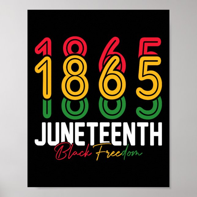 Juneteenth 1865 Svarta frihetens historiemånad Afr Poster (Framsidan)