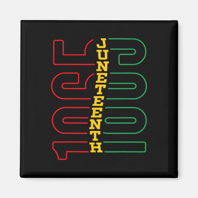 Juneteenth 1865 Svarta historiemånaden Afroamerika Magnet (Framsidan)