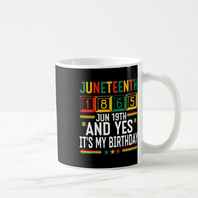 Juneteenth 1865 Svarta historiemånaden och ja det  Kaffemugg (Höger)