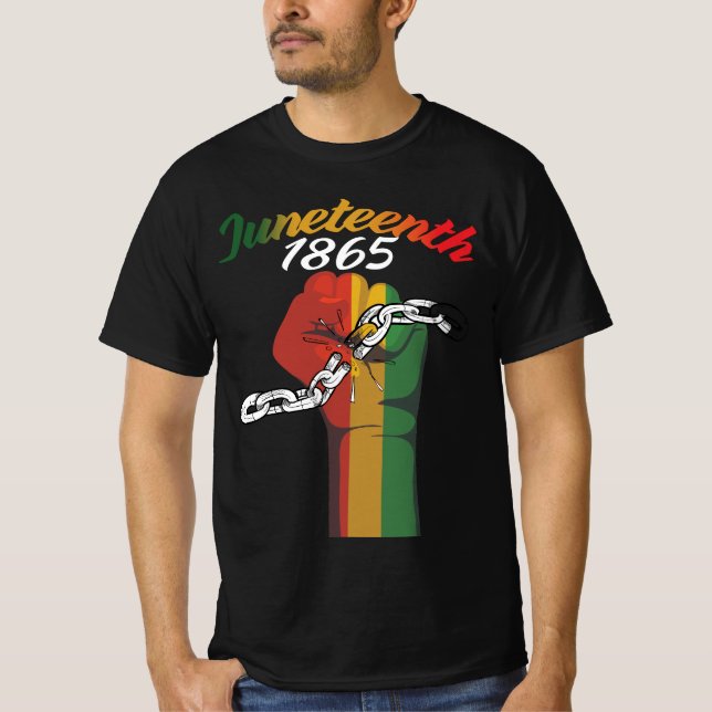 "Juneteenth 1865"  T Shirt (Framsida)