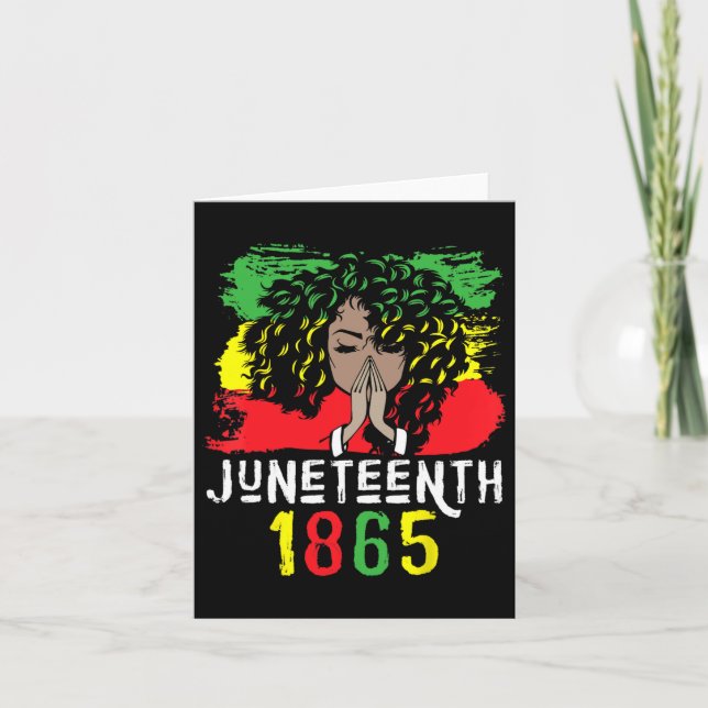 Juneteenth 1865 T-shirt Frihetsdag Svarta Kvinnor  Kort (Framsida)