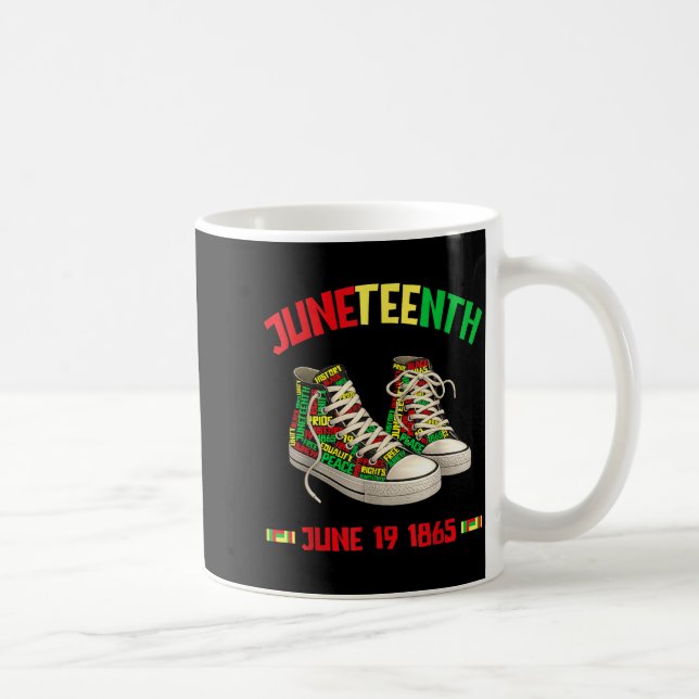 Juneteenth 19 juni 1865 svart afro-amerikan kaffemugg (Höger)