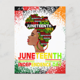 Juneteenth 19 juni 1865 svarta drottningar melanin vykort