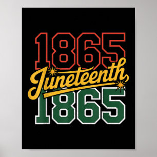 Juneteenth 19 juni 1865 Svarta historiemånaden Gra Poster