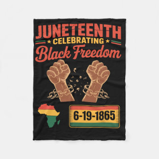 Juneteenth 2025 Firande svart frihet 6-19-186 Fleecefilt