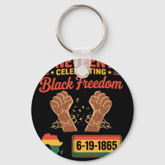 Juneteenth 2025 Firar svart frihet 6-19-186 Nyckelring