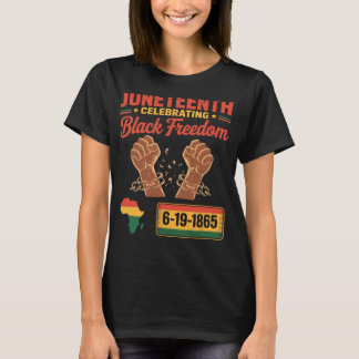 Juneteenth 2025 Firar svart frihet 6-19-186 T Shirt