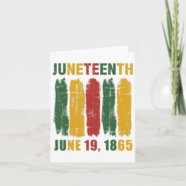 Juneteenth afrikanska flagga för svart historia st kort (Framsida)