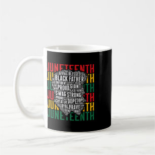 Juneteenth Afro Svart Fader Ord Afrikanska Amerika Kaffemugg