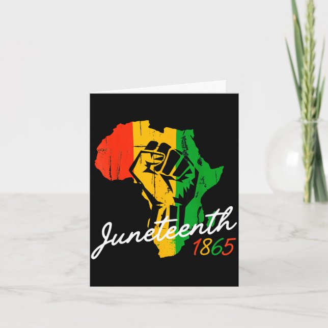Juneteenth afroamerikan 1865afrika stiger  kort (Framsida)