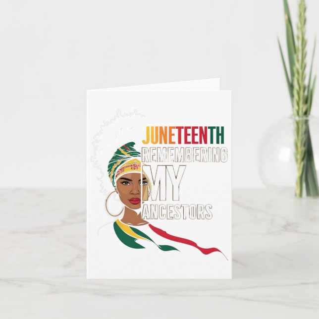 Juneteenth afroamerikansk frihet svart historia  kort (Framsida)