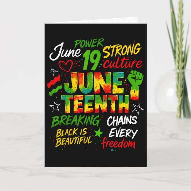 Juneteenth afroamerikansk Juneteenth 1865 frihet Kort (Framsida)
