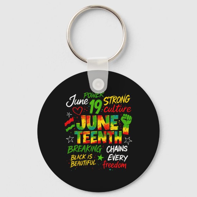 Juneteenth afroamerikansk Juneteenth 1865 frihet Nyckelring (Framsida)