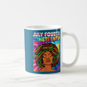 Juneteenth - afroamerikansk melanin drottning svar kaffemugg