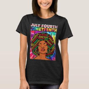 Juneteenth - afroamerikansk melanin drottning svar t shirt