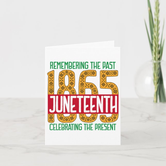 Juneteenth afroamerikansk svart historia 1865 jun kort (Framsida)
