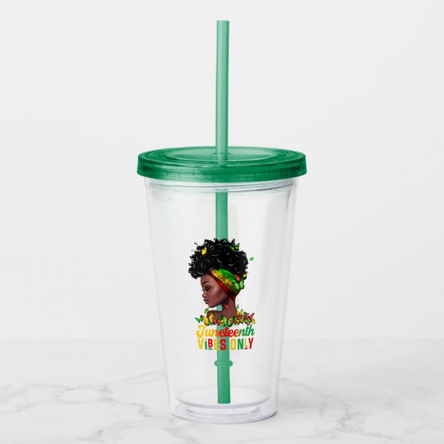 Juneteenth Akryl Tumbler Take Away Mugg (Framsida)