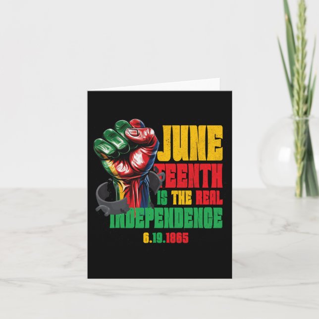 Juneteenth Är Den Riktiga Självständighetsdagen 18 Kort (Framsida)
