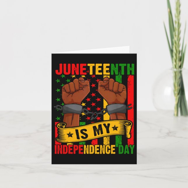 Juneteenth Är Min Oberoendedag Fri Ish Svart M Kort (Framsida)