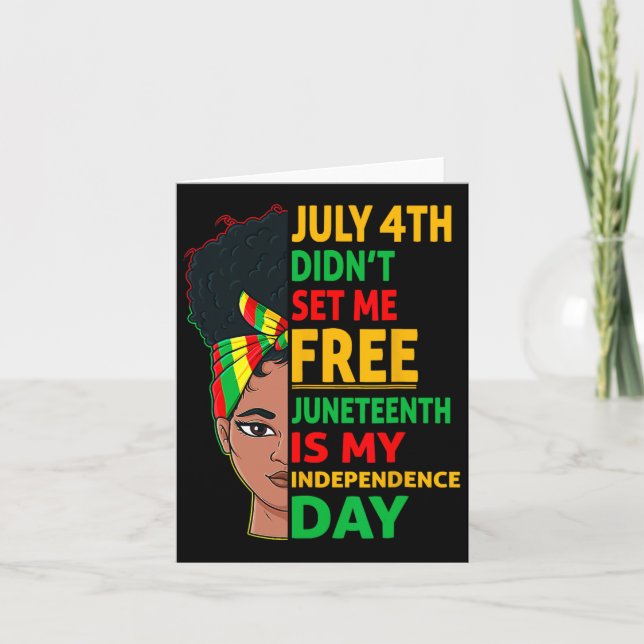 Juneteenth är min självständighetsdag 1865 Messy B Kort (Framsida)