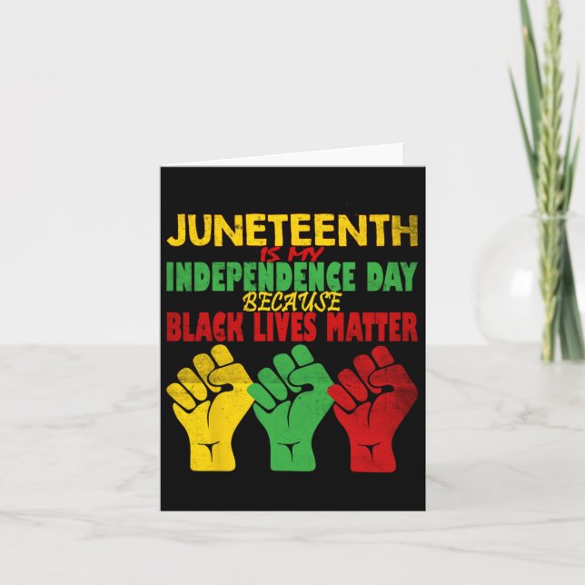 Juneteenth är min självständighetsdag Fri Ish Seda Kort (Framsida)