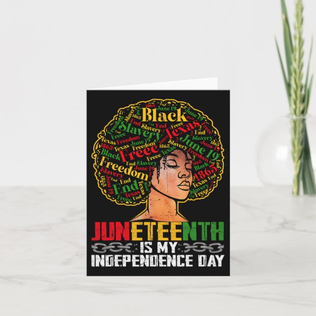 Juneteenth är min självständighetsdag - Svart stol Kort (Framsida)