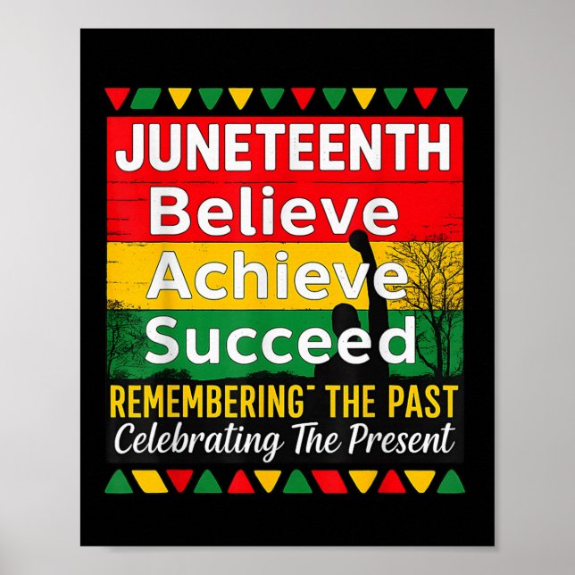 Juneteenth är min självständighetsdag Svart stolth Poster (Framsidan)