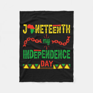 juneteenth är min självständighetsdag svarta kvinn fleecefilt