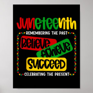 Juneteenth är min självständighetsdag Tro Uppnå  Poster