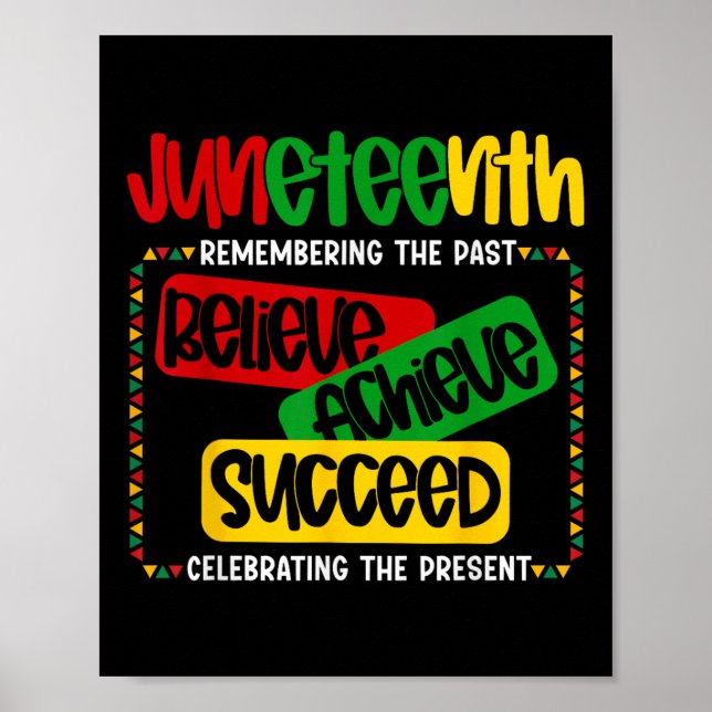 Juneteenth är min självständighetsdag Tro Uppnå  Poster (Framsidan)