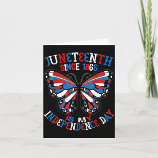 Juneteenth är självständighetsdag fjäril röd vit kort
