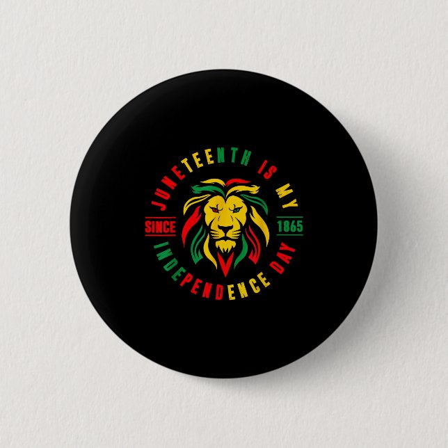 Juneteenth är självständighetsdag lion ish sedan 1 knapp (Framsida)