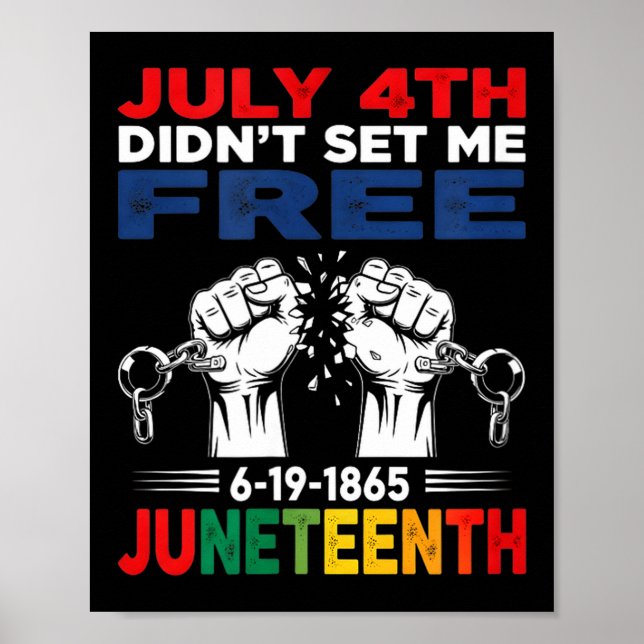 Juneteenth är självständighetsdag svart historia j poster (Framsidan)