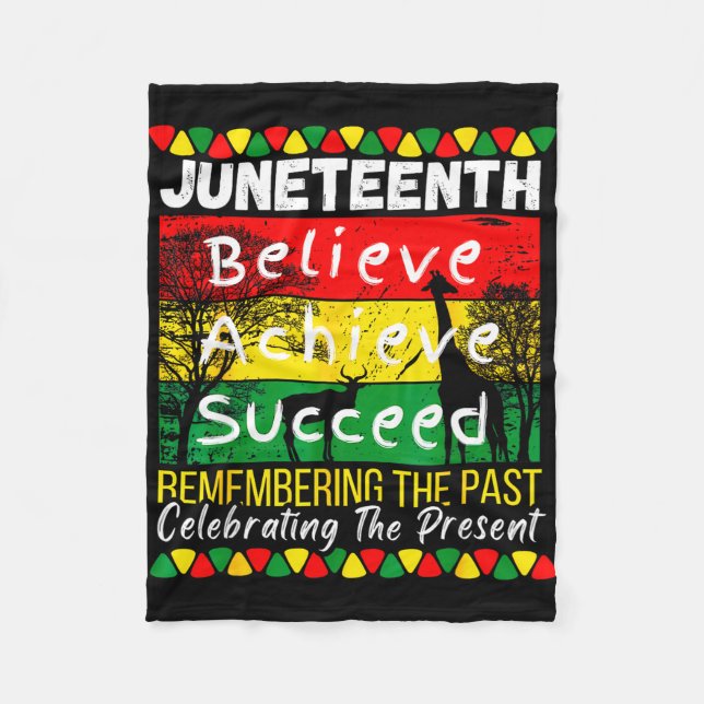 Juneteenth är självständighetsdag svart stolthet m fleecefilt (Framsidan)