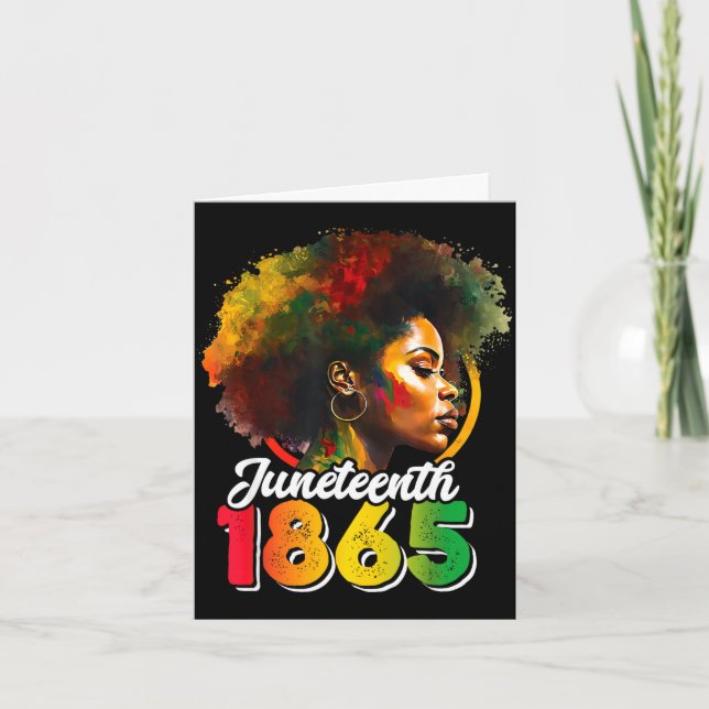 Juneteenth är självständighetsdag t-shirt dam svar kort (Framsida)